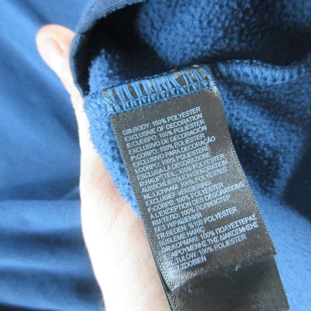 The‎ North Face Jacket Mens Large Blue Fleece 1/4 Zip Colorblock Pullover Hiking